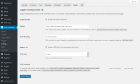 Purchase order woocommerce email template